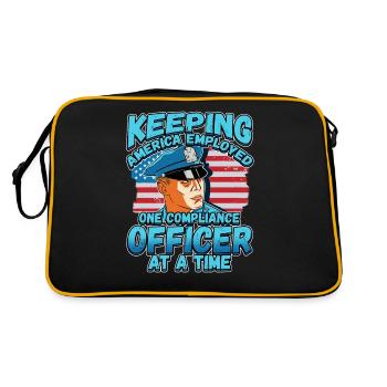 Law Enforcement Design for a Police Officer - Retro Bag - black/gold - Back