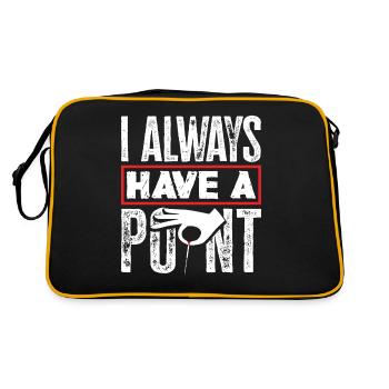 Acupuncture Acupuncteur J’ai toujours un point - Sac Retro - noir/or - Dos
