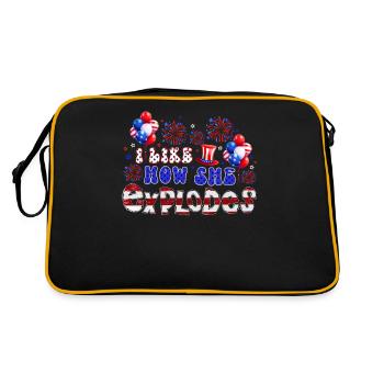 I Like How She Explodes 4th of July - Retro Bag - black/gold - Back