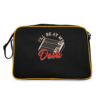 I'll be at my desk - synthesizers - Retro Bag - black/gold - Back