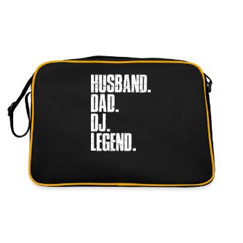 Husband Dad DJ Legend - music - Retro Bag - black/gold - Back
