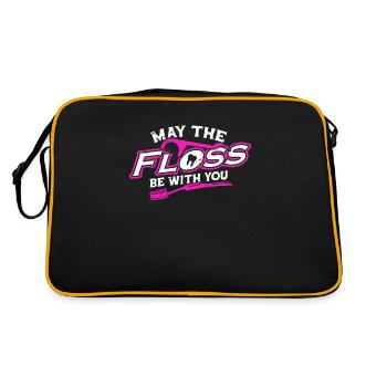 Que la soie dentaire soit avec vous - dentisterie - Sac Retro - noir/or - Dos