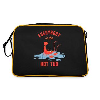 Everybody in the hot tub - crawfish lover - Retro Bag - black/gold - Back