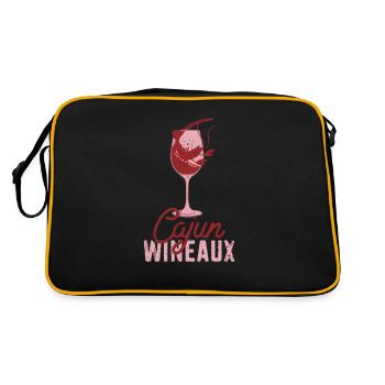 Cajun Wineaux - crustacean - Retro Bag - black/gold - Back