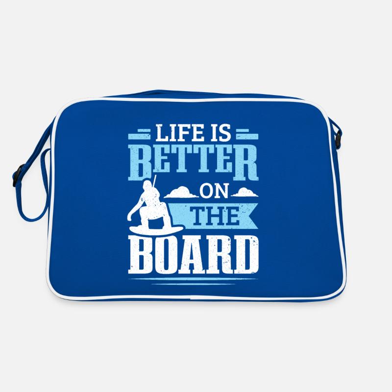 Das Leben ist besser auf dem Board Wakeboard Wakeboarding Retro Tasche