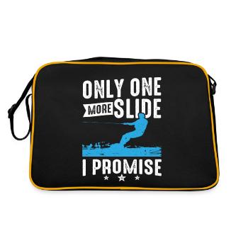 Nur noch eine Rutsche verspreche ich Wakeboarden - Retro Tasche - Schwarz/Gold - Hinten