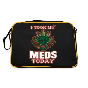 J’ai pris mes médicaments aujourd’hui - Sac Retro - noir/or - Dos