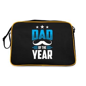 Père de l’année Papa Papa Dictons Fête des Pères - Sac Retro - noir/or - Dos