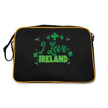 J’adore l’Irlande Irlandais St. Patrick’s Day Irlandais - Sac Retro - noir/or - Dos