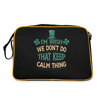 Je suis irlandais Irlandais St. Patrick’s Day Irlande - Sac Retro - noir/or - Dos