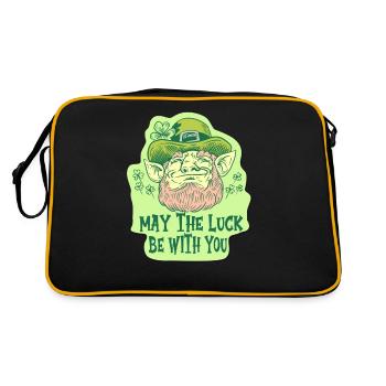 Que le bonheur soit avec vous Irlandais Irlande Irlandais - Sac Retro - noir/or - Dos