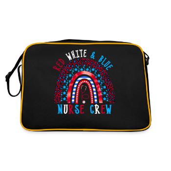 Nurse Crew Rouge Blanc et Bleu Jour de l’Indépendance - Sac Retro - noir/or - Dos