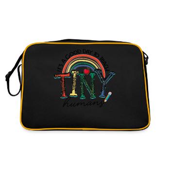 It's a Good Day to Teach Tiny Humans Leopard - Retro Bag - black/gold - Back