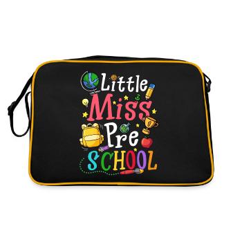 Little Miss Preschool - Retro Tasche - Schwarz/Gold - Hinten