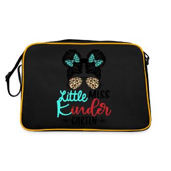 Little Miss Kindergarten - Retro Tasche - Schwarz/Gold - Hinten