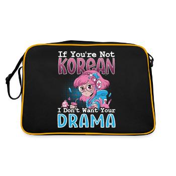 Korean Pop Design for a K-Pop Fashion Fan - Retro Bag - black/gold - Back