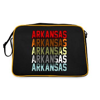 Fier cadeau à la maison Arkansas - Sac Retro - noir/or - Dos