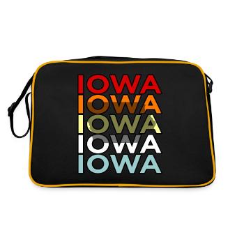 Iowa Resident Gift - Retro Bag - black/gold - Back