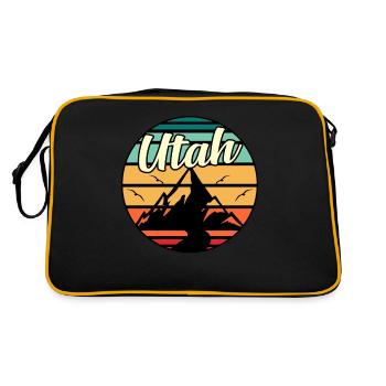 Utah adventure gift - Retro Bag - black/gold - Back