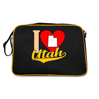 I love Utah gift - Retro Bag - black/gold - Back