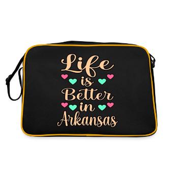 Cadeau de la vie en Arkansas - Sac Retro - noir/or - Dos