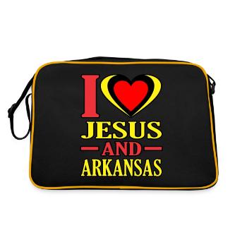 Aimer Jésus Arkansas Cadeau - Sac Retro - noir/or - Dos