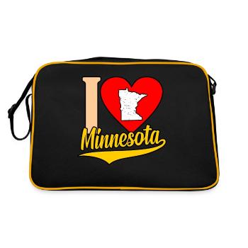I Heart Minnesota Gift - Retro Bag - black/gold - Back