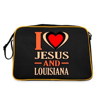 Aimer Jésus Louisiane Cadeau - Sac Retro - noir/or - Dos