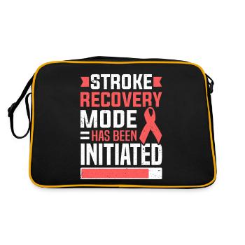 Stroke Recovery Mode Initiated Stroke Survivor - Retro Bag - black/gold - Back