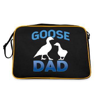 Goose Father Goose Father Pet Geese Animal - Retro Bag - black/gold - Back