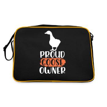 Proud Goose Owner Geese Owner Animal Goose - Retro Bag - black/gold - Back