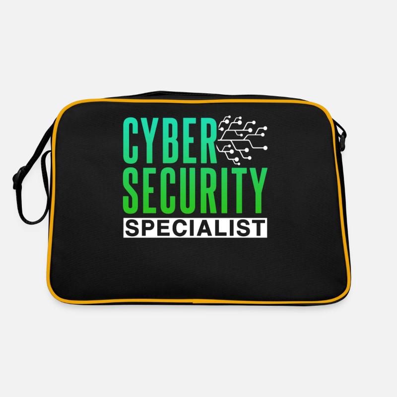 Cybersecurity Spezialist Hack Hacker IT Sicherheit - Retro Tasche - Schwarz/Gold