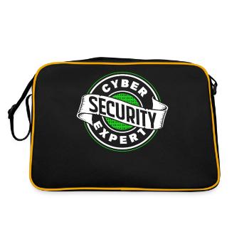 Cybersecurity Experte Hacker IT Sicherheit Hack - Retro Tasche - Schwarz/Gold - Hinten