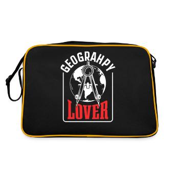 Geographie Liebhaber Geograph Geographiestudent - Retro Tasche - Schwarz/Gold - Hinten
