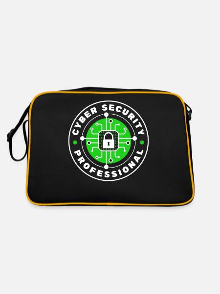 Cybersecurity Profi IT Sicherheit Hacker Hacking - Retro Tasche - Schwarz/Gold