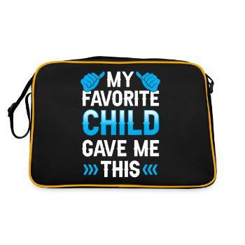 Mon enfant préféré m’a donné papa papa - Sac Retro - noir/or - Dos