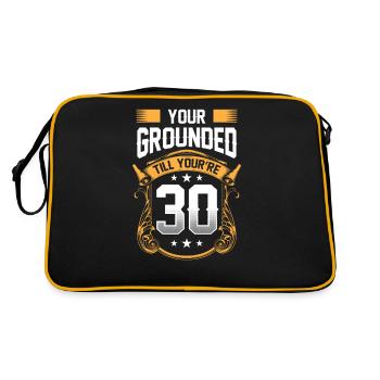 You have house arrest until you are 30 Father Papa - Retro Bag - black/gold - Back