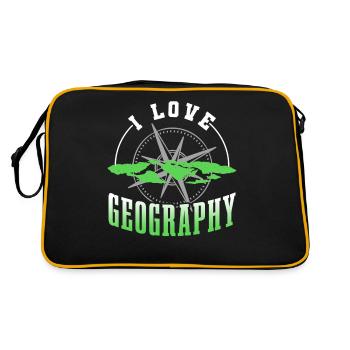 I love geography profession geography geography - Retro Bag - black/gold - Back