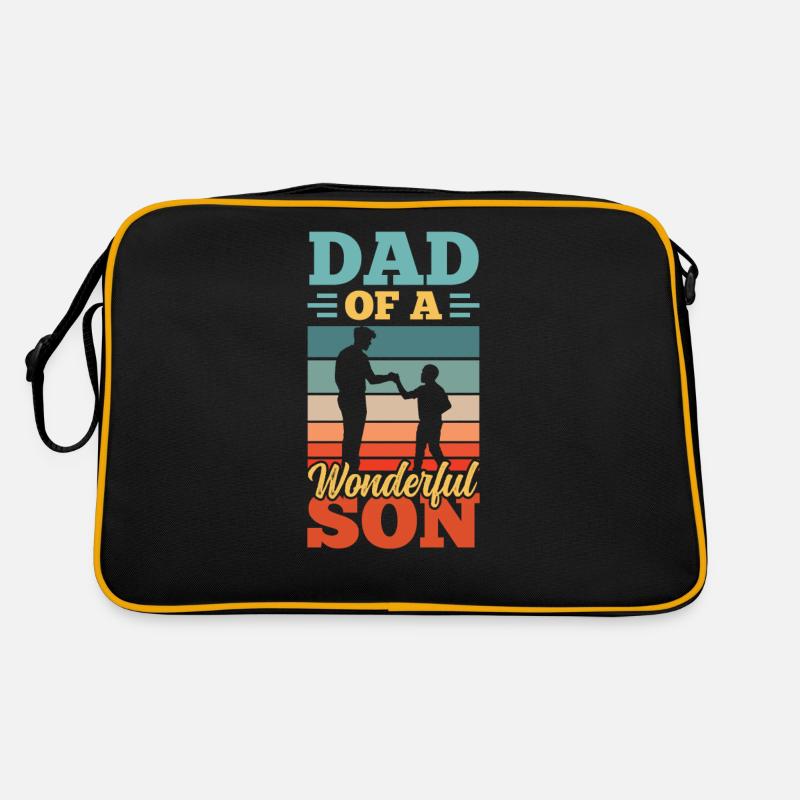 Vater Eines Wunderbaren Sohnes Papi Papa Sprüche Retro Tasche