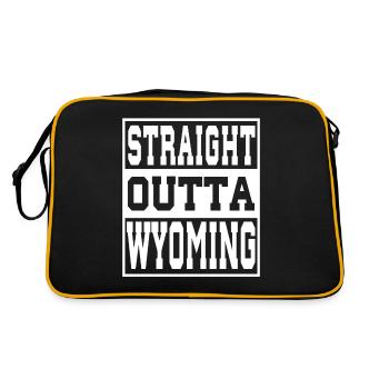 Wyoming disant drôle Wyoming Cadeau - Sac Retro - noir/or - Dos