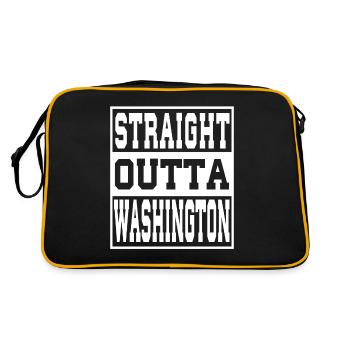 Washington dit drôle Cadeau de Washington - Sac Retro - noir/or - Dos