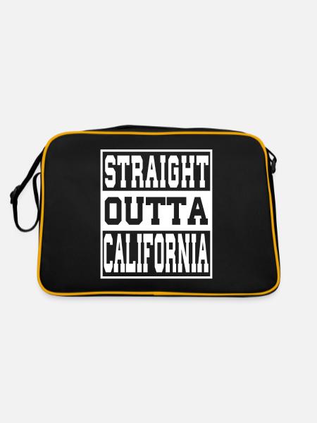 California Saying Funny California Gift - Retro Bag - black/gold - Back