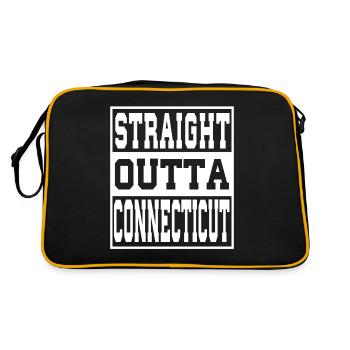 Connecticut disant drôle Connecticut Cadeau - Sac Retro - noir/or - Dos