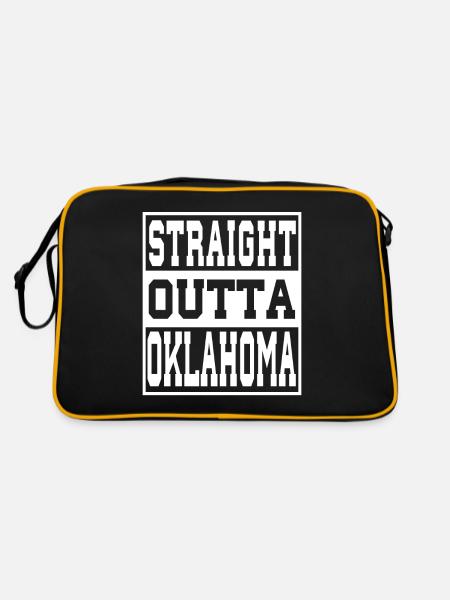 Oklahoma Saying Funny Oklahoma Gift - Retro Bag - black/gold - Back