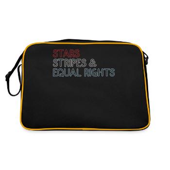 Rayures étoilées et égalité des droits - Sac Retro - noir/or - Dos