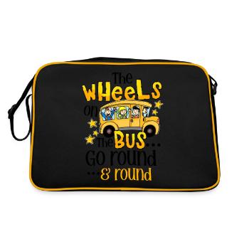 The Wheels On The Bus Go Round and Round - Retro Bag - black/gold - Back