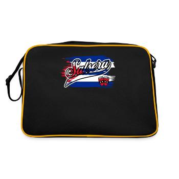 Cuba Salsa Dancer Salsera Drapeau cubain - Sac Retro - noir/or - Dos