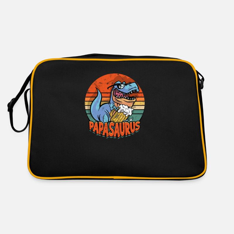 Papasaurus Dinosaur Papa Saurus - préhistorique Sac Retro