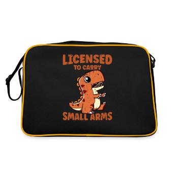 Lizenz zum Tragen von Kleinwaffen - trex - Retro Tasche - Schwarz/Gold - Hinten