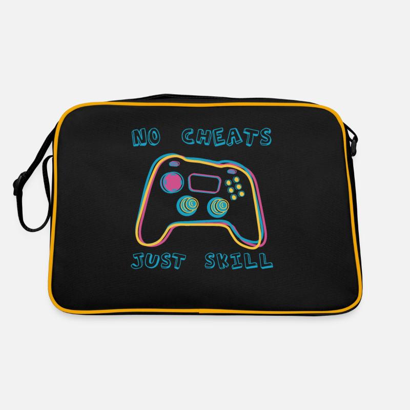 No Cheats Just Skill Retro Tasche